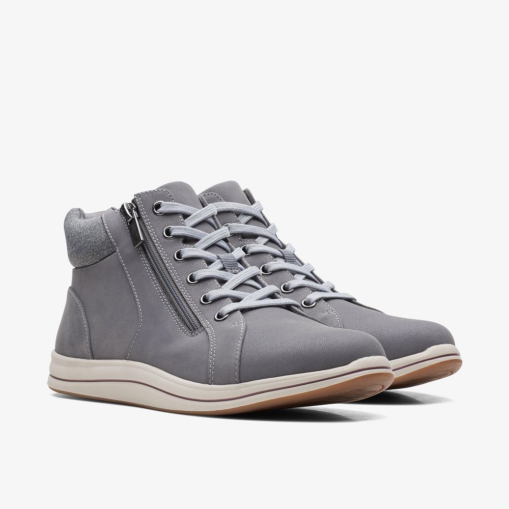 Dark Grey Clarks Breeze Glide Women Boots | 8163CRKJB