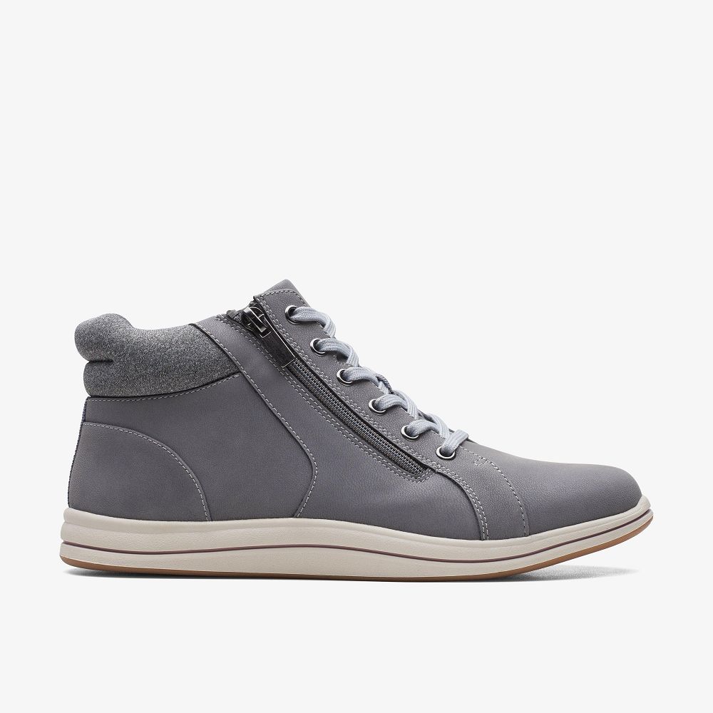 Dark Grey Clarks Breeze Glide Women Boots | 8163CRKJB