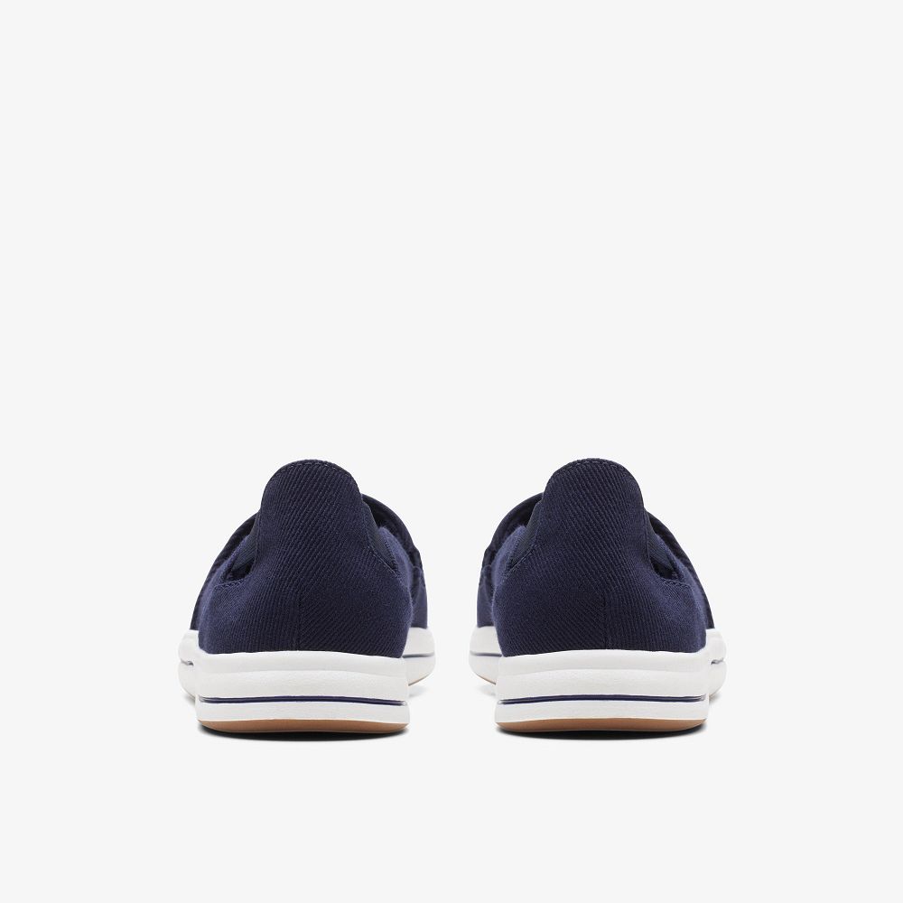 Dark Navy Clarks Breeze Step II Women Slip-Ons | 6712OXAIC