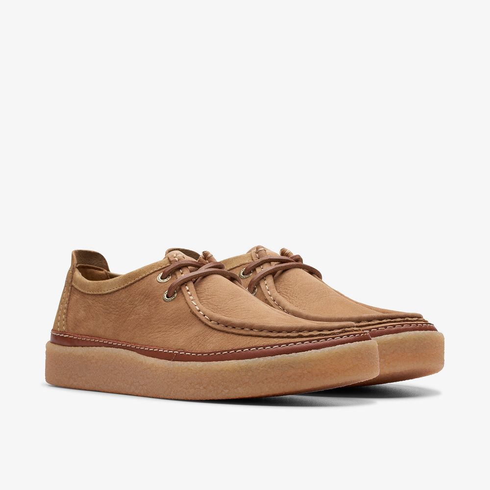 Dark Sand Clarks Clarkwood Moc Men Moccasins | 5603VAKSZ