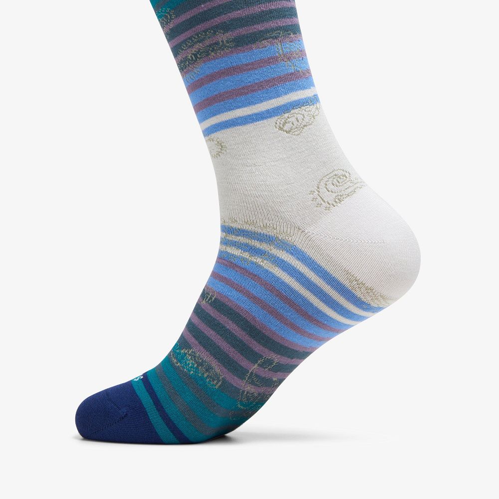 Deep Blue Clarks Paisley Stripe Bamboo Men Socks | 3284XUNOJ