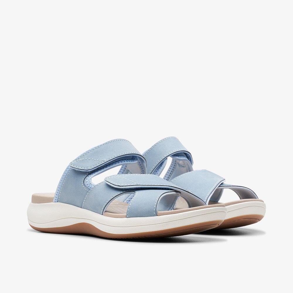 Denim Blue Clarks Mira Ease Women Sandals | 8406TMLAB