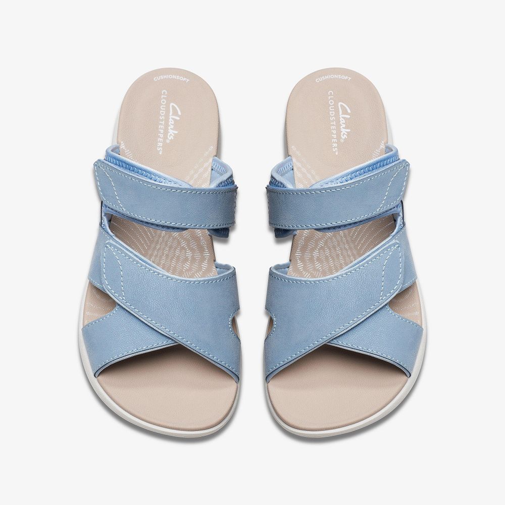 Denim Blue Clarks Mira Ease Women Sandals | 8406TMLAB