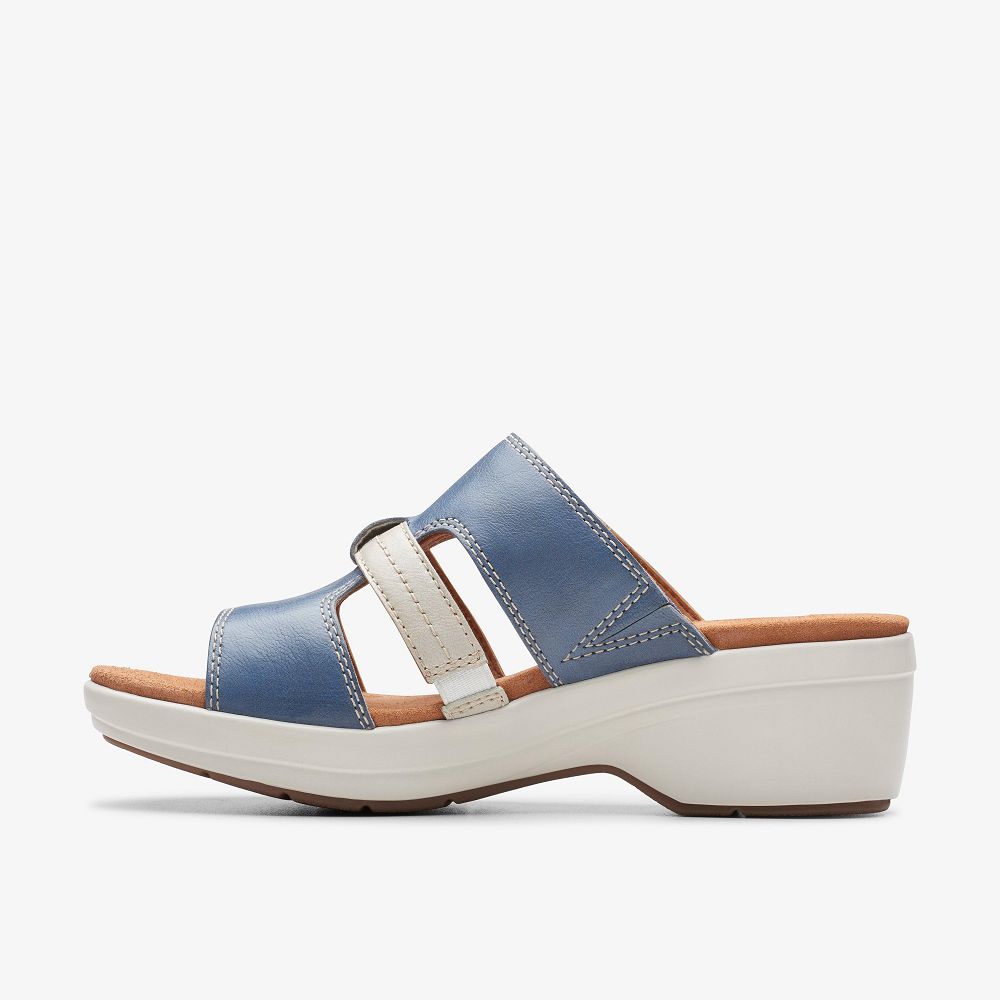 Denim Combination Clarks Tuleah Jane Women Sandals | 4681LNEPI