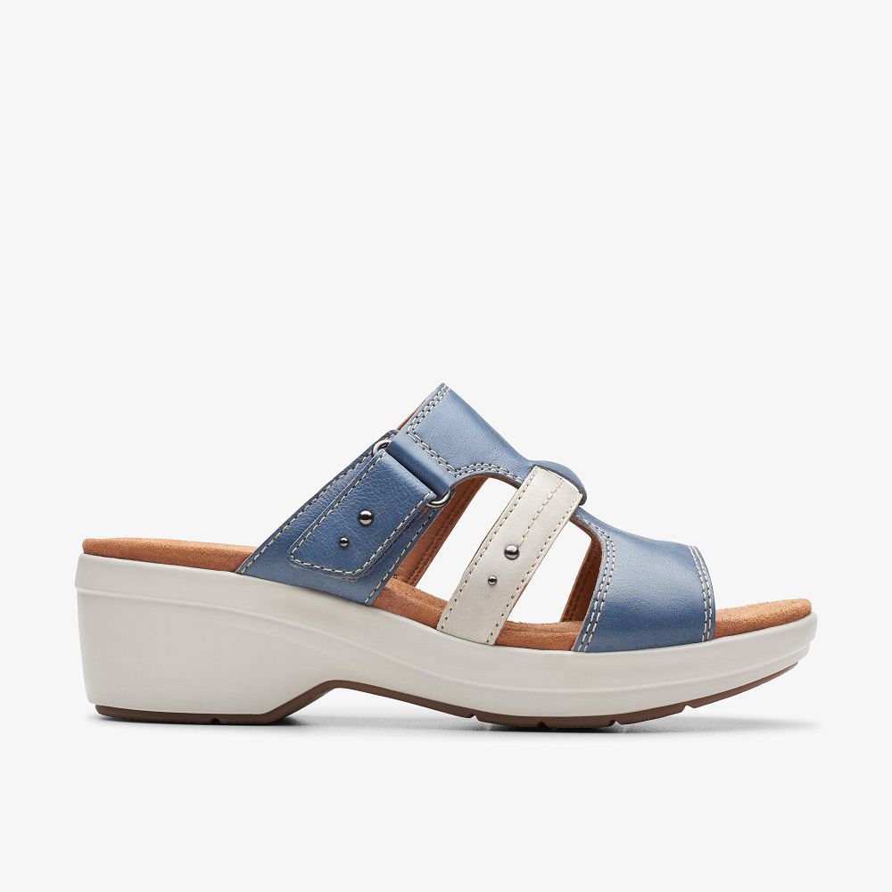 Denim Combination Clarks Tuleah Jane Women Sandals | 4681LNEPI