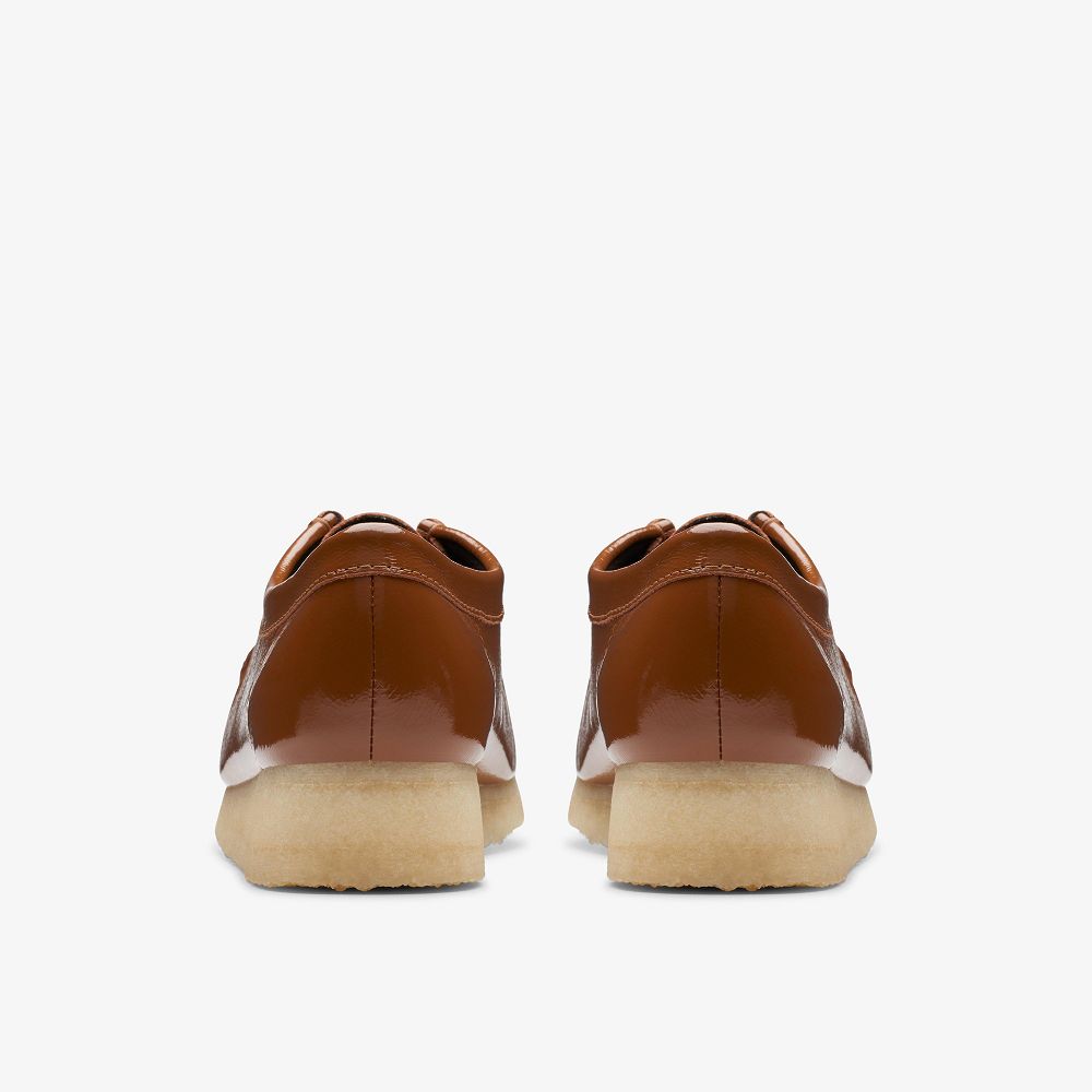 Dusk Brown Patent Clarks Wallabee Women Loafers | 8307YNMHQ