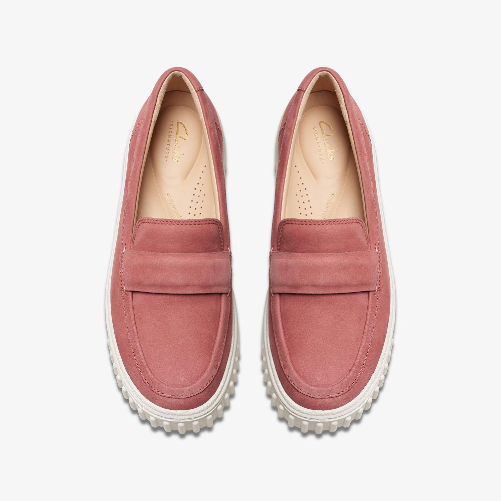 Dusty Rose Nubuck Clarks Mayhill Cove Women Loafers | 1328AUMQL