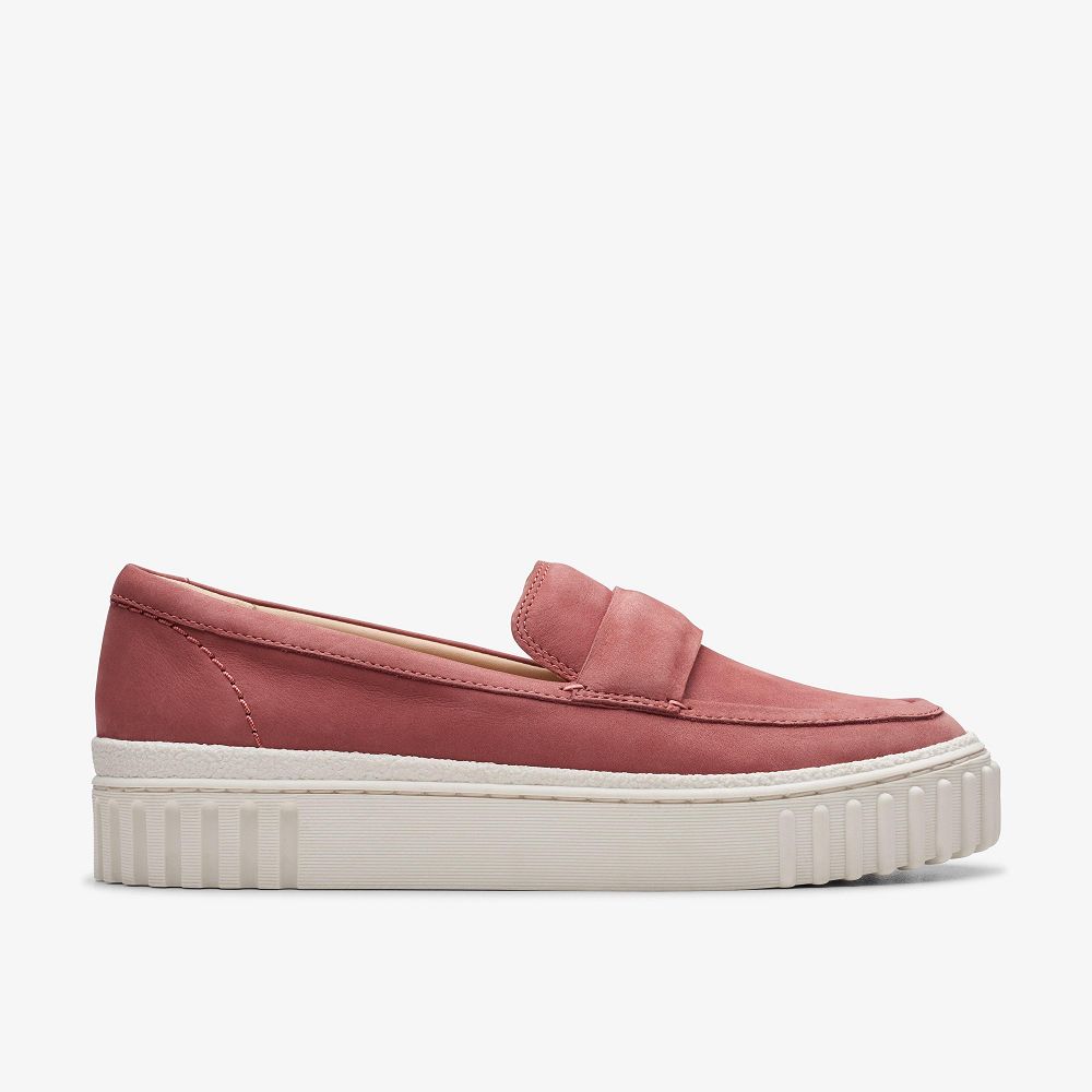 Dusty Rose Nubuck Clarks Mayhill Cove Women Loafers | 1328AUMQL