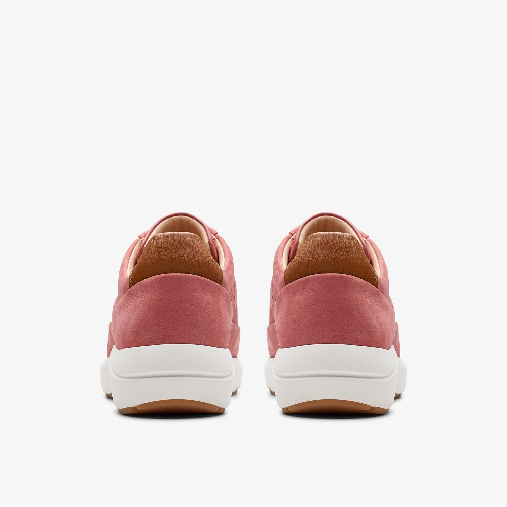 Dusty Rose Nubuck Clarks TIVOLI GRACE Women Sneakers | 4152WYVNS