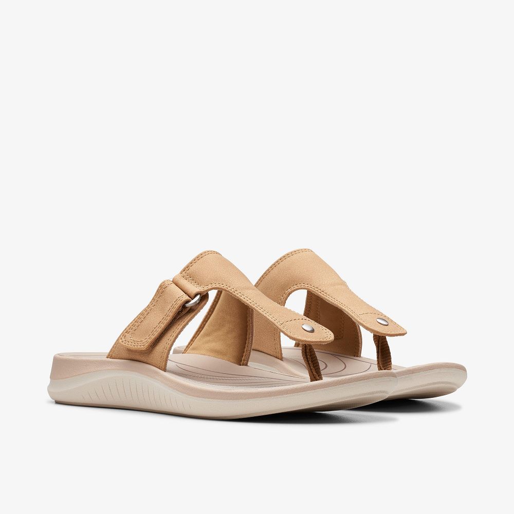 Green Clarks Glide Walk Women Sandals | 1342ZYUXR