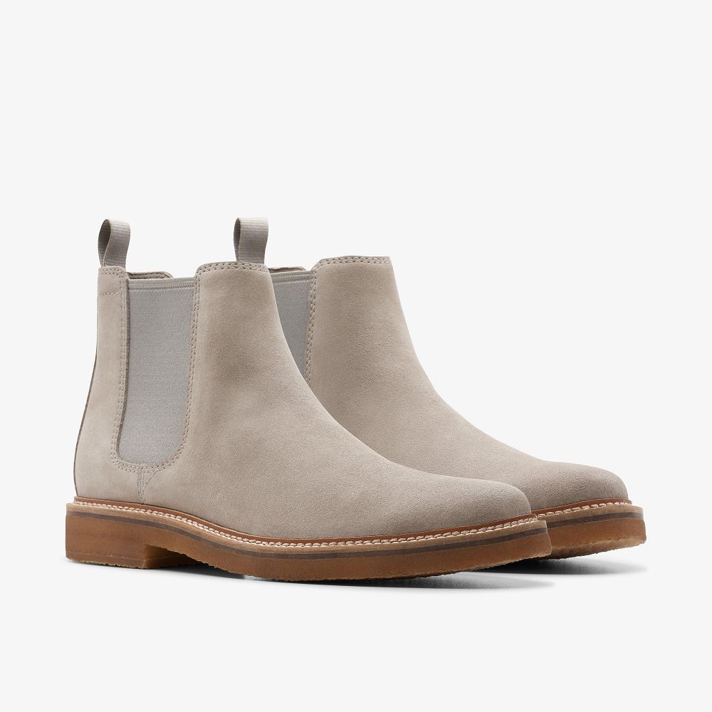 Grey Clarks Clarkdale Easy Men Boots | 8017TPZKX