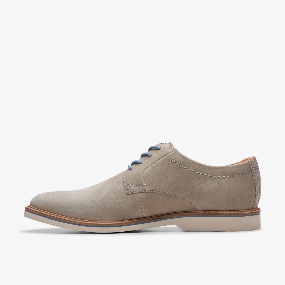 Grey Nubuck Clarks Atticus LT Lace Men Oxfords | 2803WFNBV