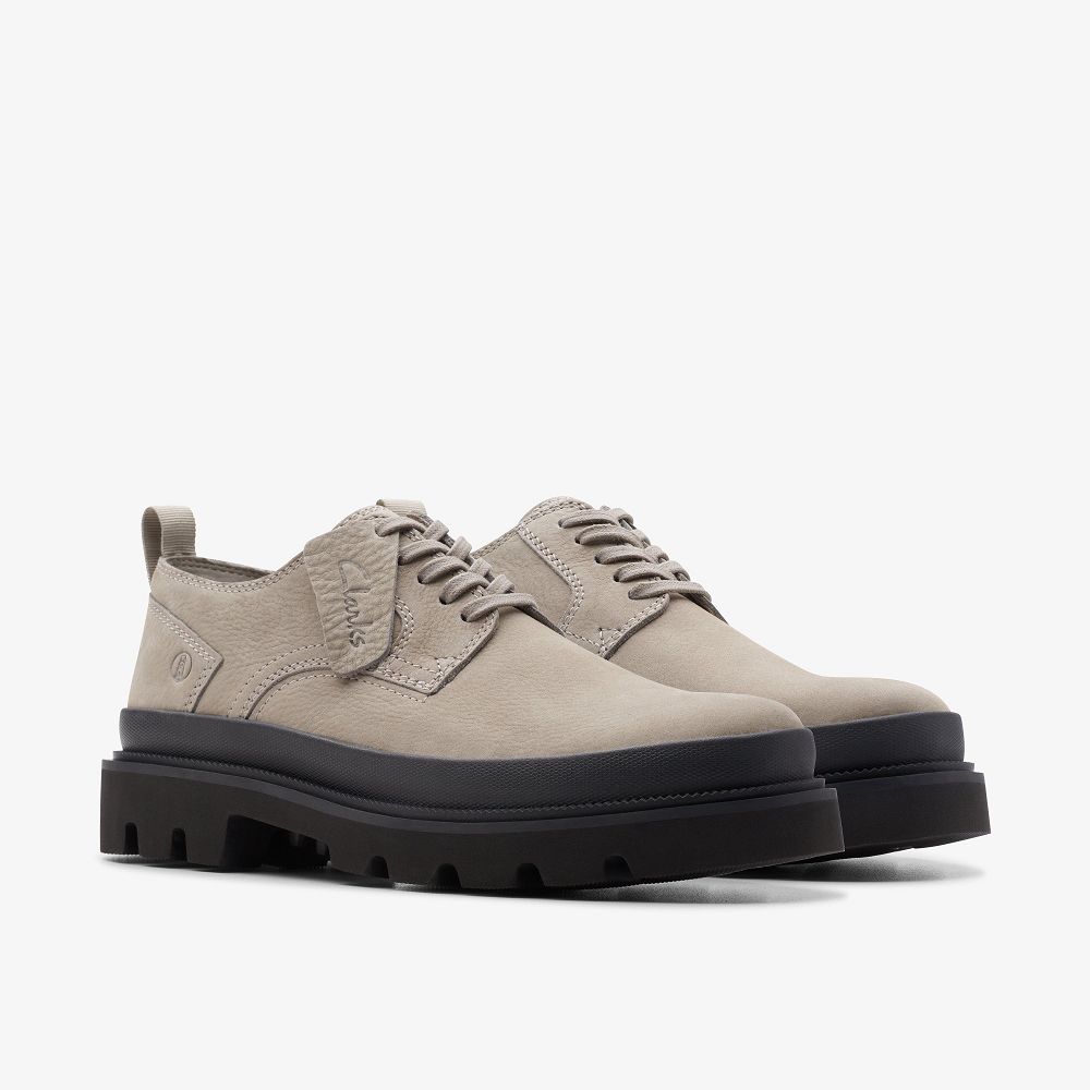 Grey Nubuck Clarks Badell Lace Men Oxfords | 6751UTFLW