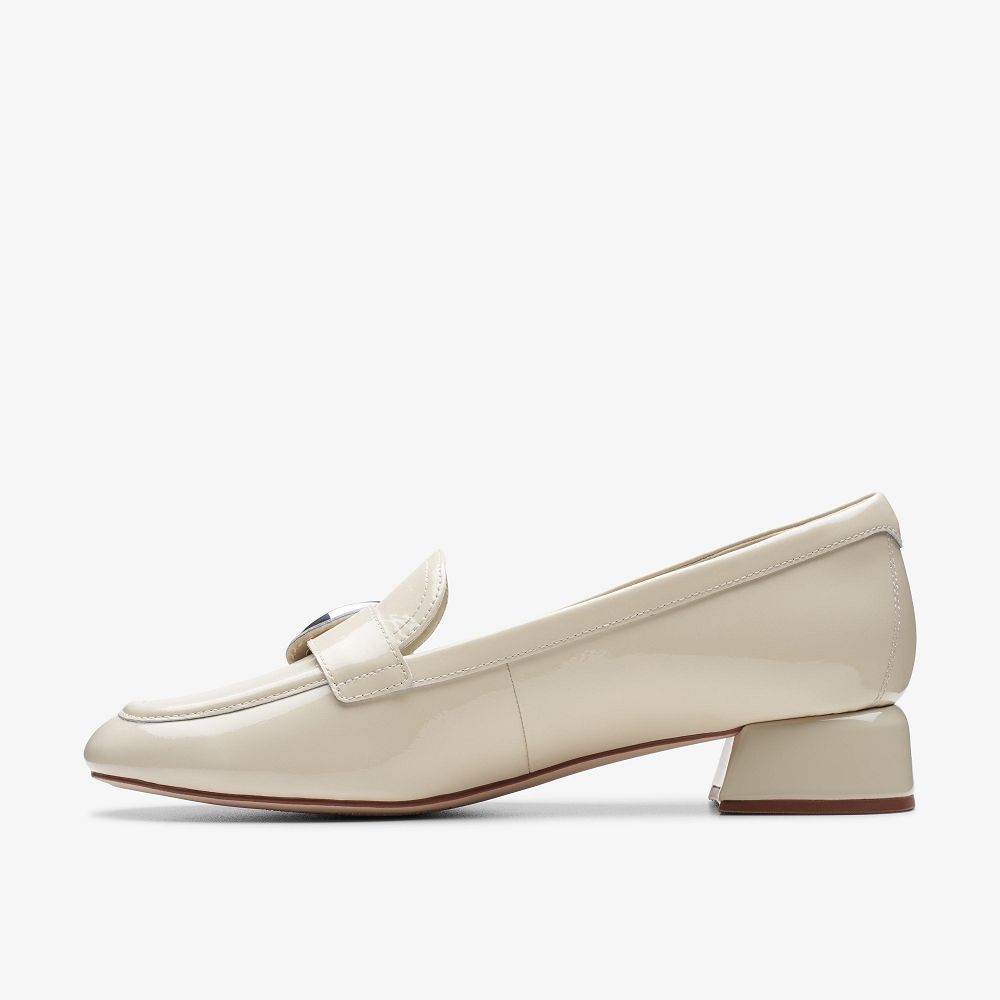 Ivory Clarks Daiss 30 Trim Women Loafers | 7238KRFDL