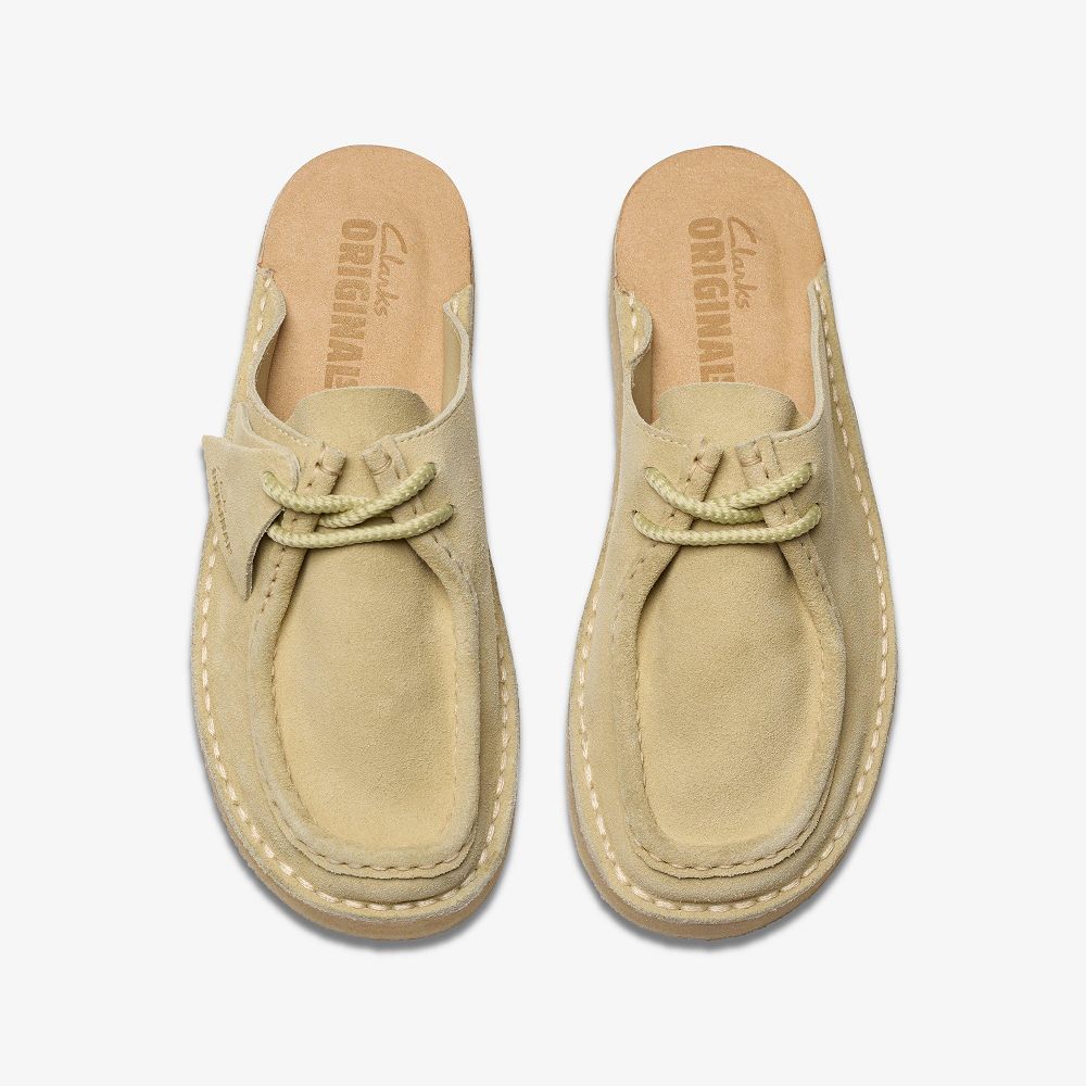 Light Brown Clarks Desert Nomad Women Mules | 2816DHBOC