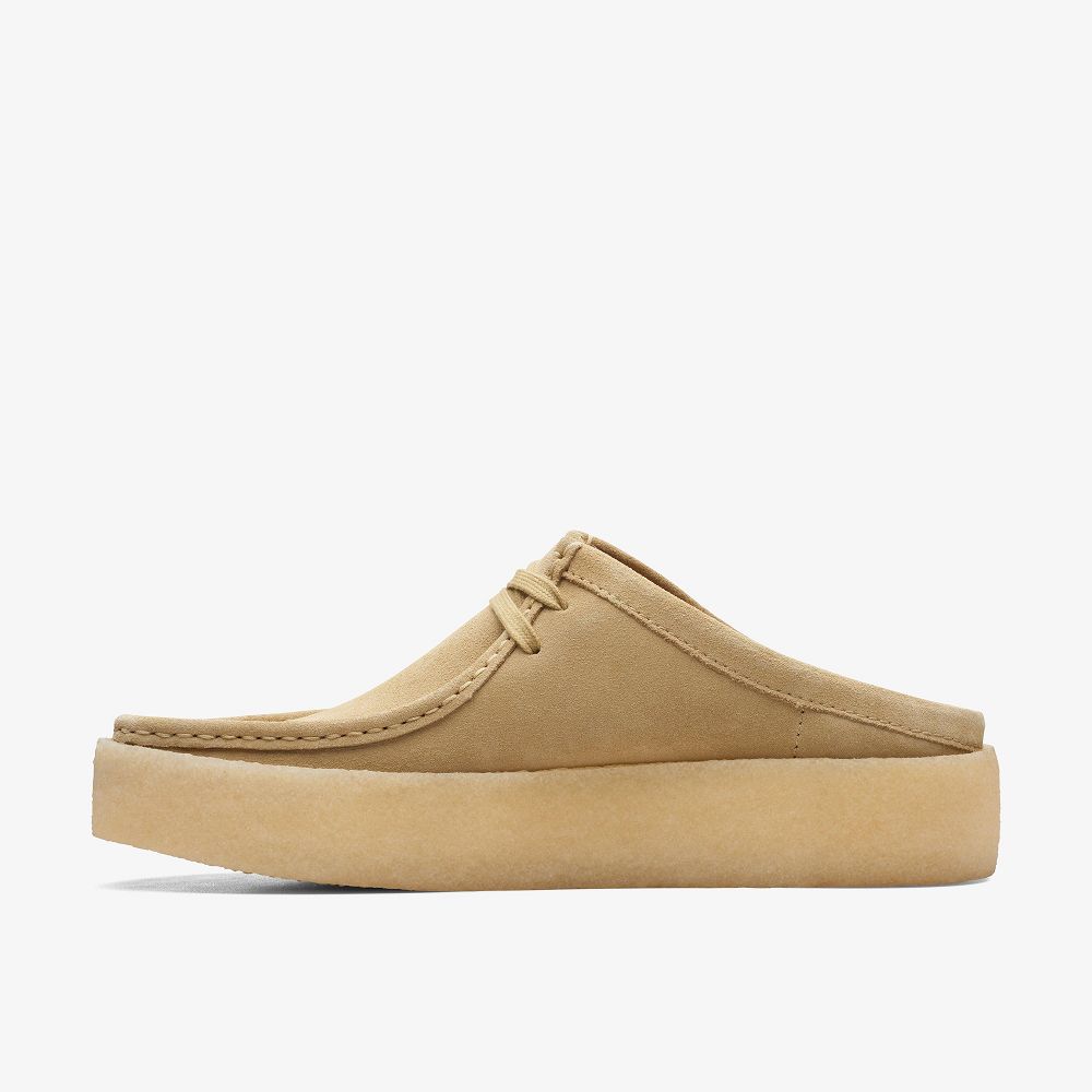 Light Brown Clarks Wallabee Cup Lo Men Mules | 7293NRUQS