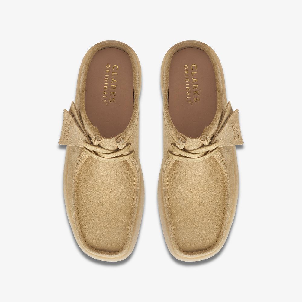 Light Brown Clarks Wallabee Cup Lo Men Mules | 7293NRUQS