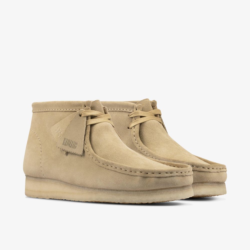 Light Brown Clarks Wallabee Men Boots | 4867SNCTD