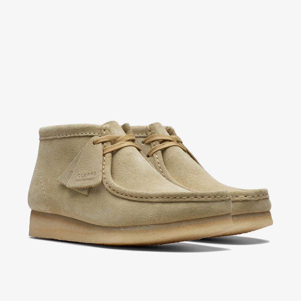 Light Brown Clarks Wallabee Women Boots | 5386SZAJO