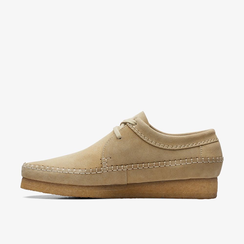 Light Brown Clarks Weaver Men Moccasins | 7942WXELA