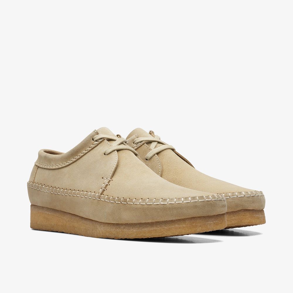 Light Brown Clarks Weaver Men Moccasins | 7942WXELA