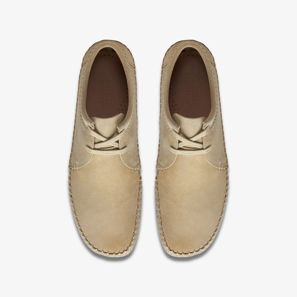 Light Brown Clarks Weaver Men Moccasins | 7942WXELA