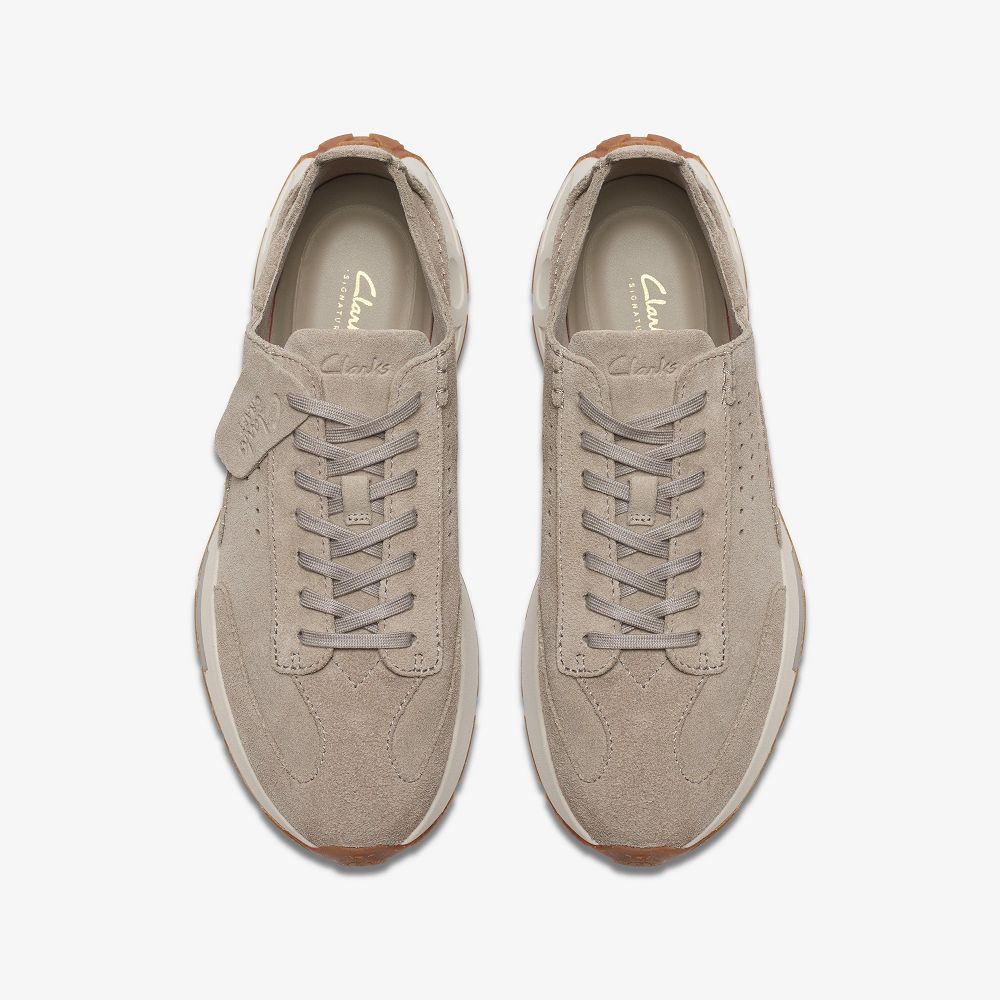 Light Grey Suede Clarks Craft Speed Men Sneakers | 7125UQLSJ