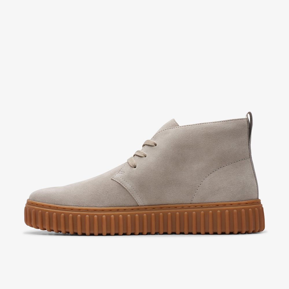 Light Grey Suede Clarks Torhill Desert Men Boots | 1537UASCD