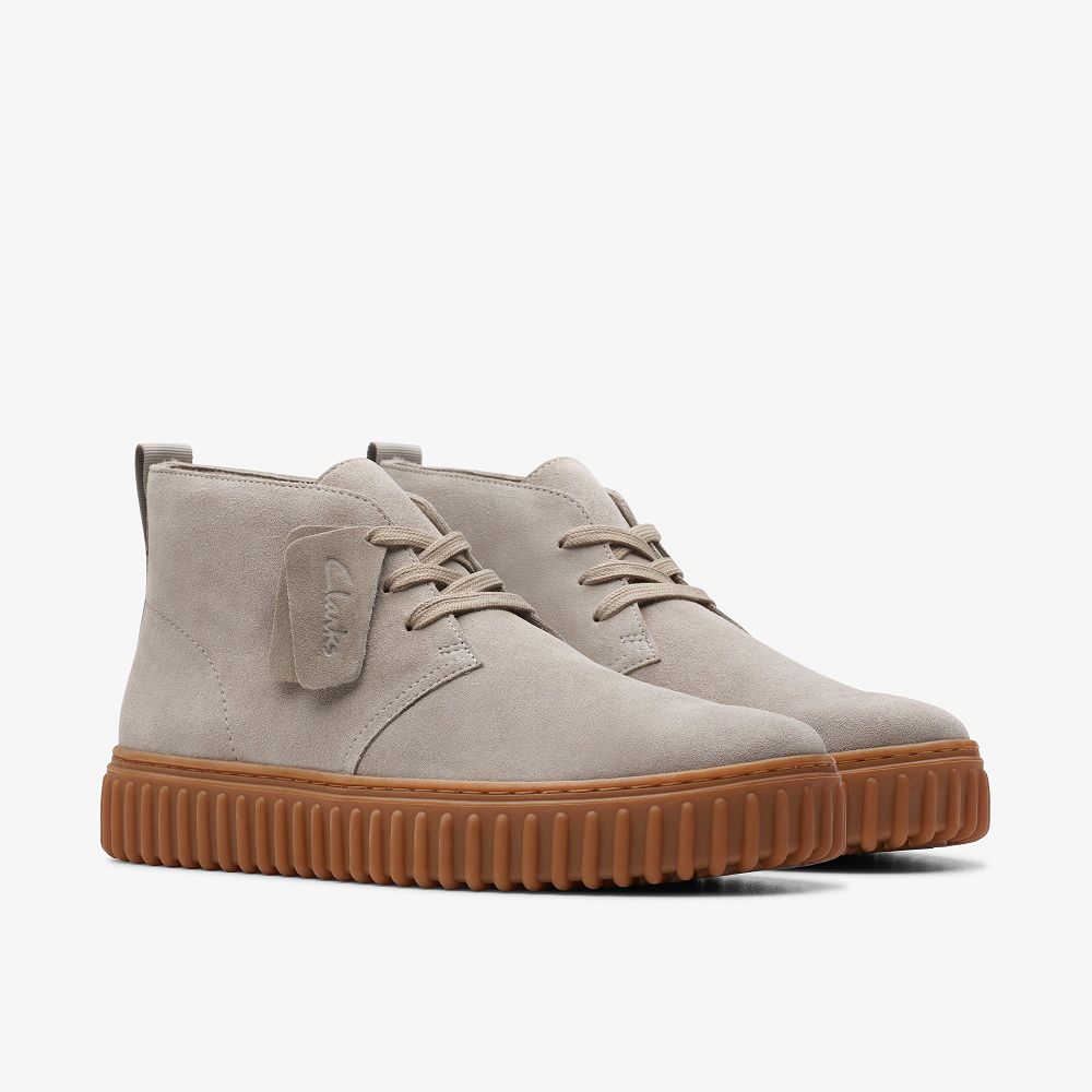 Light Grey Suede Clarks Torhill Desert Men Boots | 1537UASCD