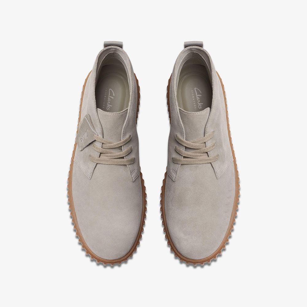 Light Grey Suede Clarks Torhill Desert Men Boots | 1537UASCD