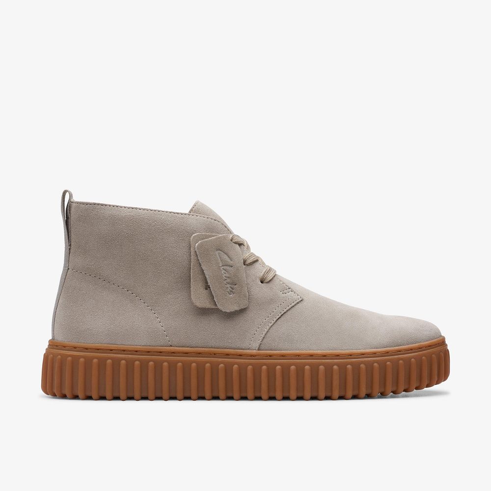 Light Grey Suede Clarks Torhill Desert Men Boots | 1537UASCD