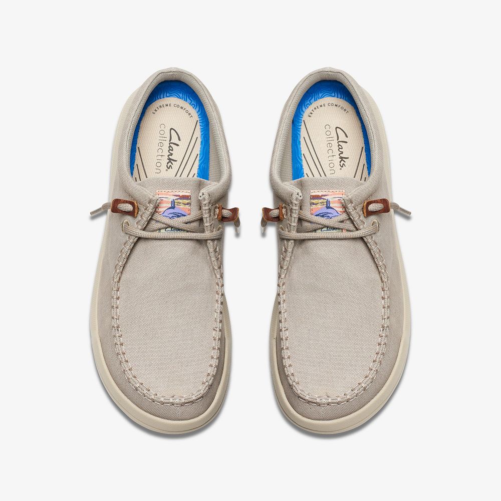 Light Grey Textile Clarks Driftlite Surf Men Boat Shoes | 2319TZXEW