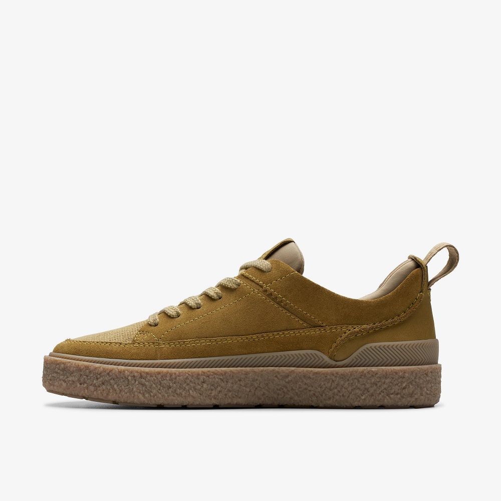 Light Olive Suede Clarks Somerset Lace Men Sneakers | 5286JDGWY