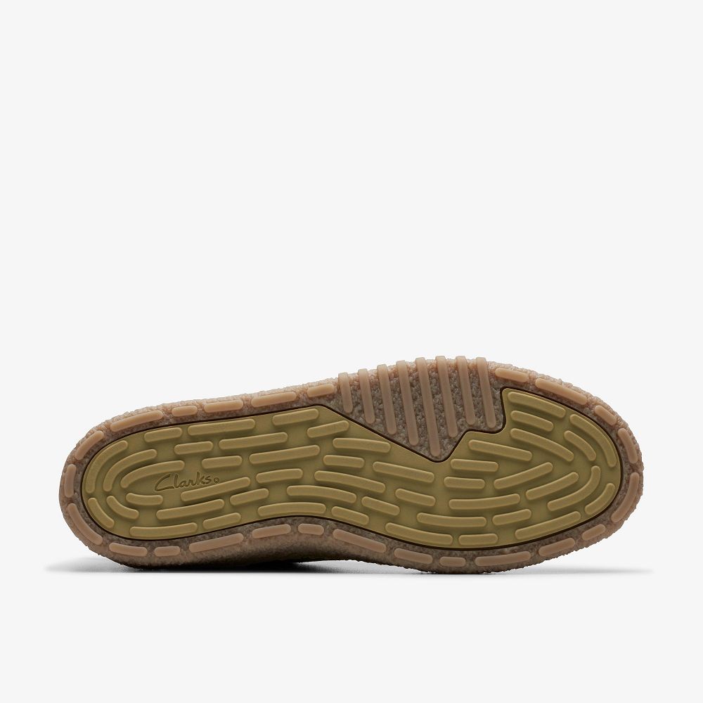 Light Olive Suede Clarks Somerset Lace Men Sneakers | 5286JDGWY