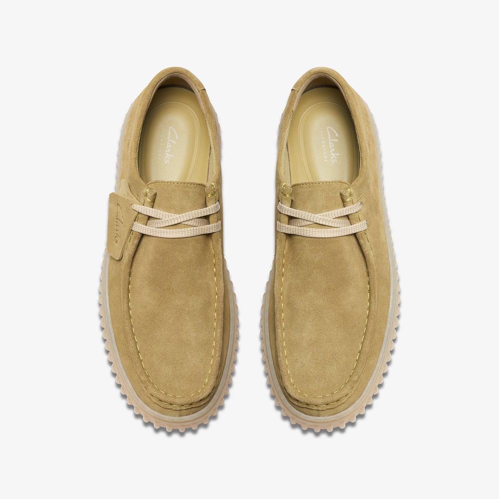 Light Olive Suede Clarks Torhill Lo Men Moccasins | 6802CENKR