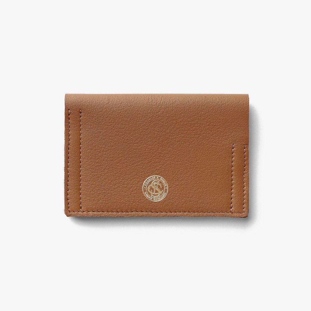 Light Tan Leather Clarks Desert Card Men Wallets | 5870KDGRB