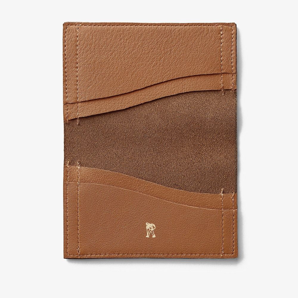 Light Tan Leather Clarks Desert Card Men Wallets | 5870KDGRB