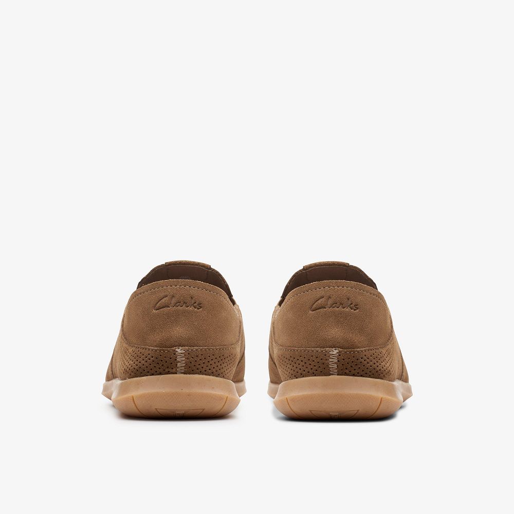 Light Tan Suede Clarks Flexway Easy Men Loafers | 9248WPKAJ