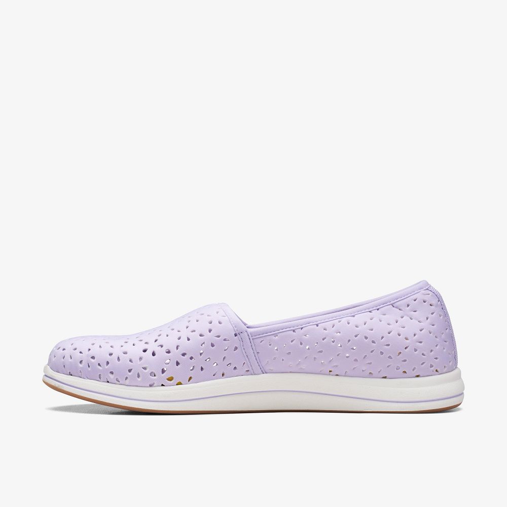 Lilac Clarks Breeze Emily Women Slip-Ons | 1629ABUGP