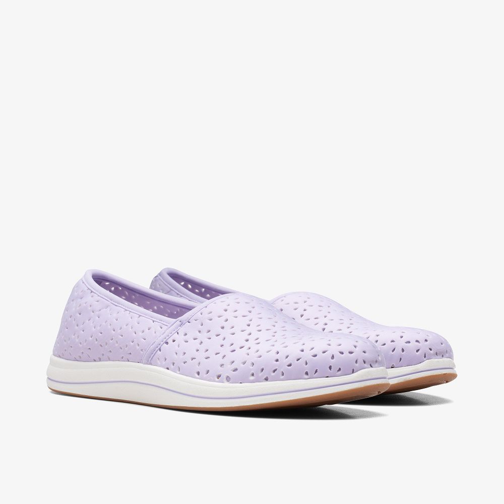 Lilac Clarks Breeze Emily Women Slip-Ons | 1629ABUGP