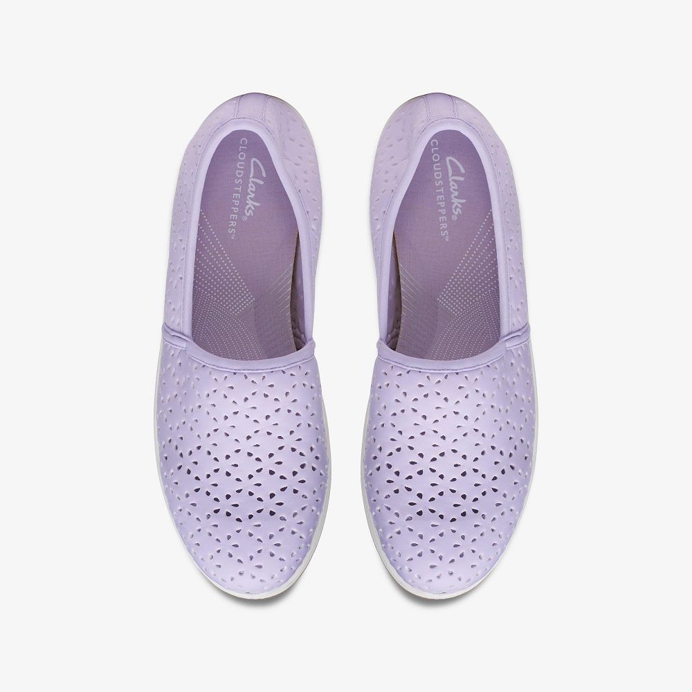 Lilac Clarks Breeze Emily Women Slip-Ons | 1629ABUGP