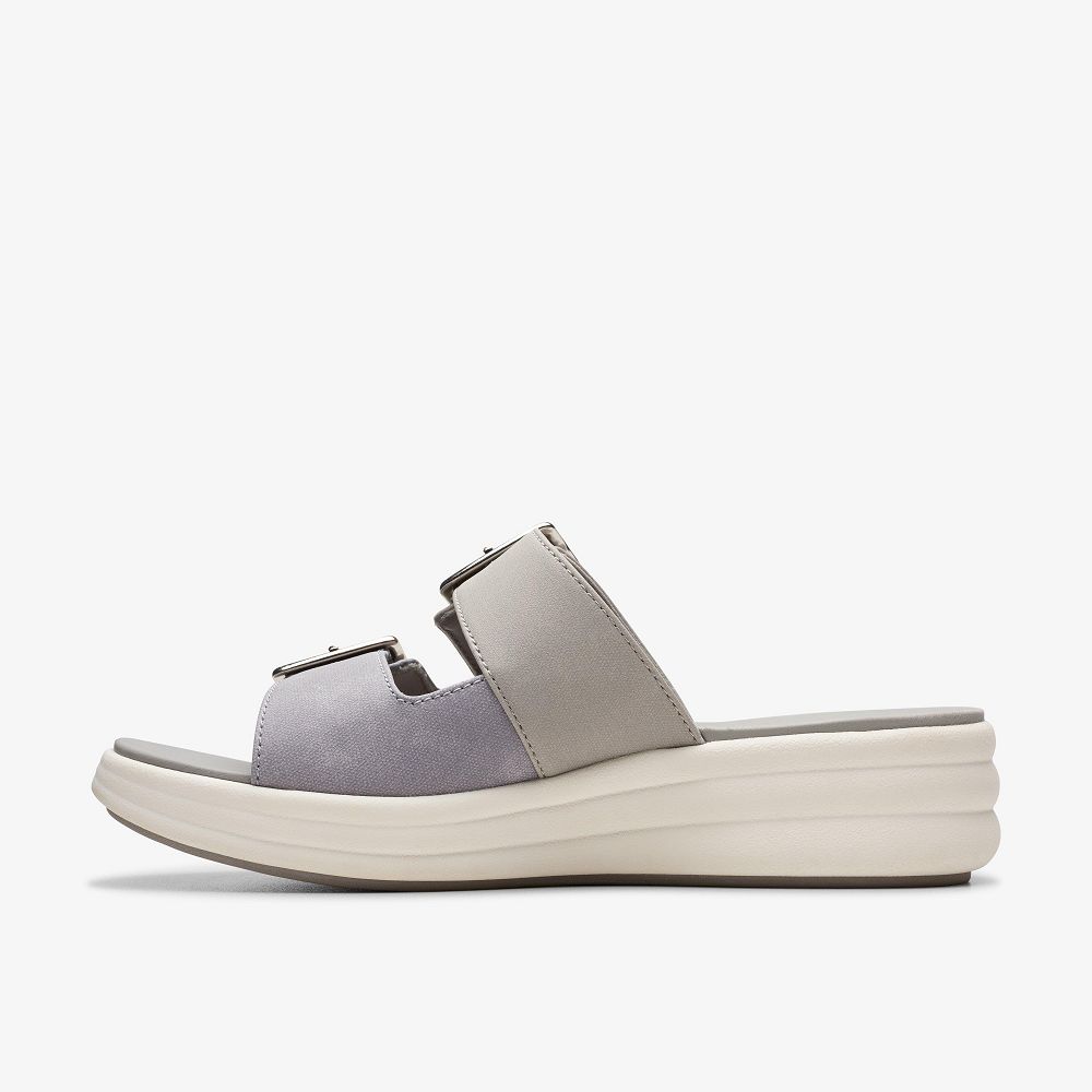 Lilac Combination Clarks Drift Buckle Women Sandals | 6458RMKEF