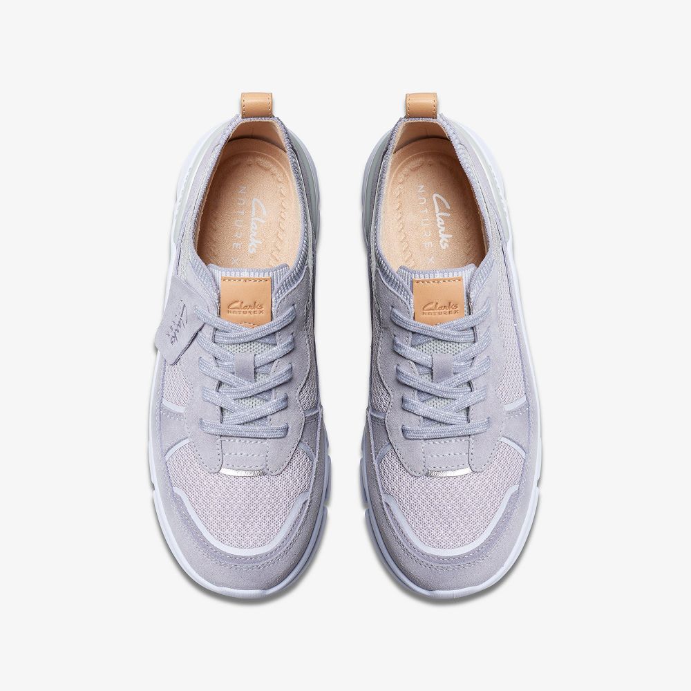 Lilac Combination Clarks NATURE X COVE Women Sneakers | 2147UAWRY