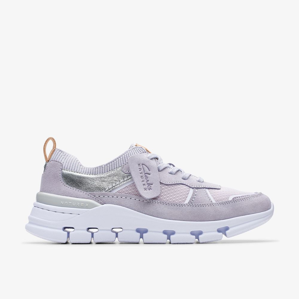 Lilac Combination Clarks NATURE X COVE Women Sneakers | 2147UAWRY