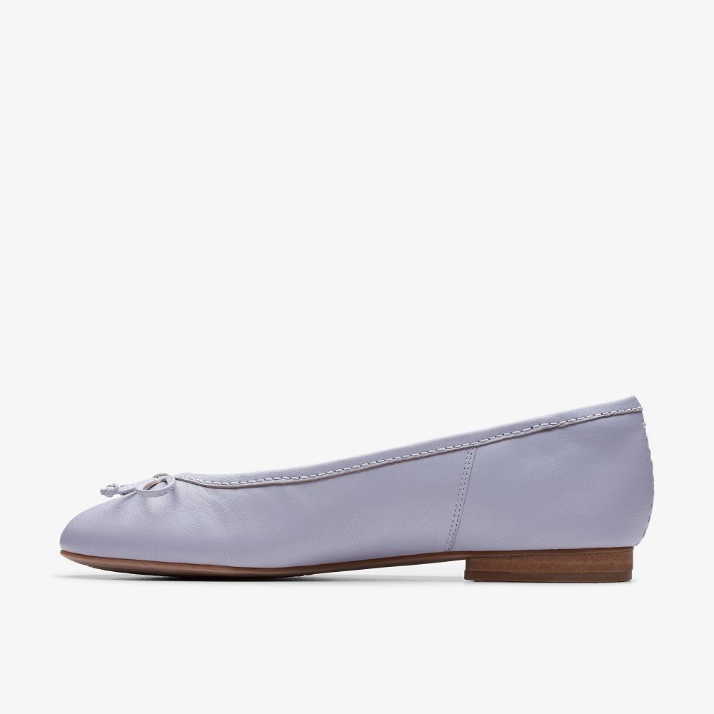 Lilac Leather Clarks Fawna Lily Women Ballet Flats | 0982UILKN