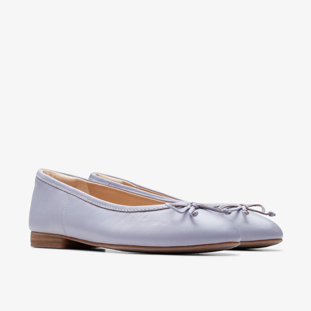 Lilac Leather Clarks Fawna Lily Women Ballet Flats | 0982UILKN