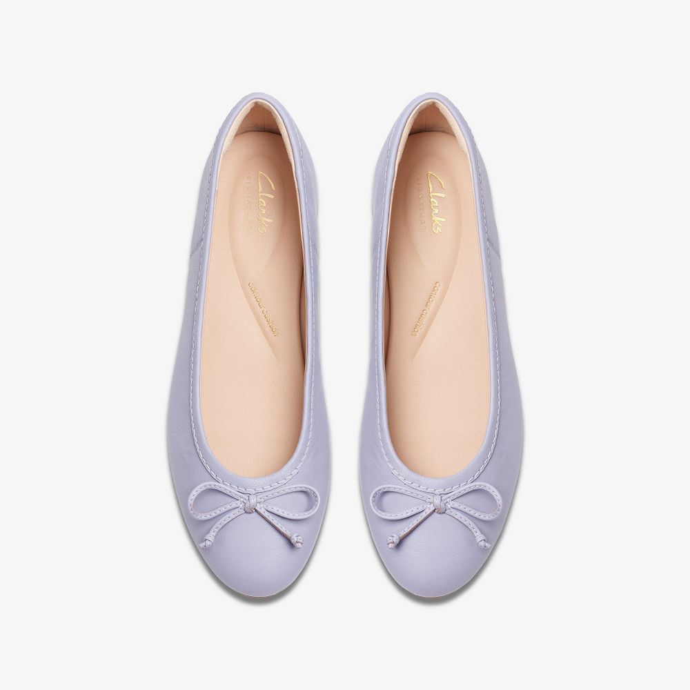 Lilac Leather Clarks Fawna Lily Women Ballet Flats | 0982UILKN