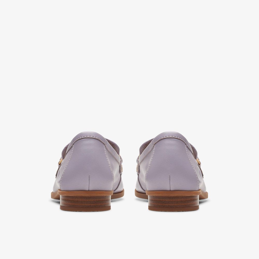 Lilac Leather Clarks Sarafyna Iris Women Loafers | 1689AENWD