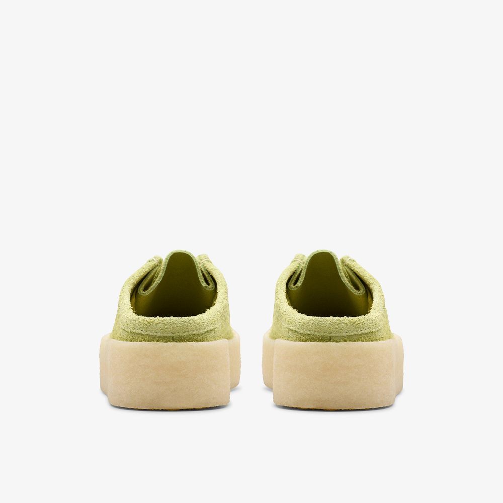 Lime Hairy Suede Clarks Wallabee Cup Lo Women Mules | 2019XLOKV