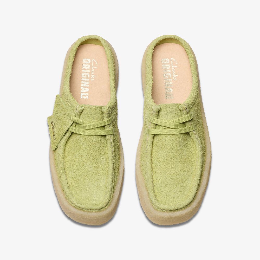 Lime Hairy Suede Clarks Wallabee Cup Lo Women Mules | 2019XLOKV